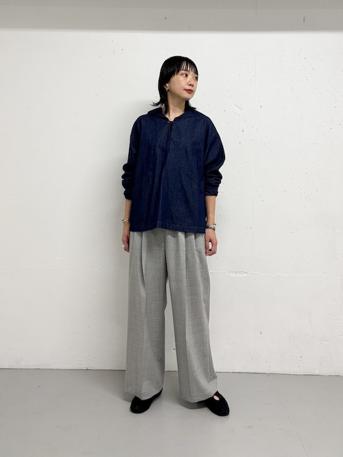 デニムセーラープルオーバー（シャツ/ブラウス）｜かぐれ