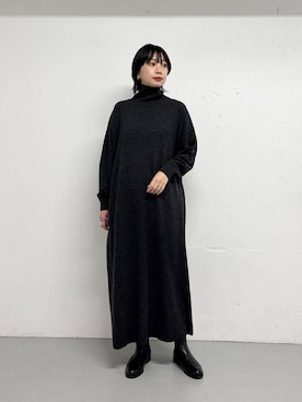 「黒髪」｜yabuuchiさん（レディース・167cm）の冬コーディネート