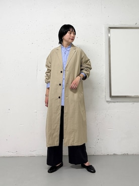「黒髪」｜「アイテム（その他アウター）」を使った、yabuuchiさん（レディース・167cm）の冬コーディネート