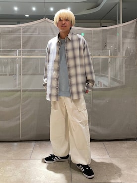 「アイテム（スウェット）」を使った、たかしさん（メンズ・167cm・20代）の秋コーディネート