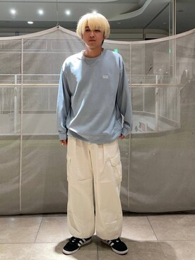 「アイテム（スウェット）」を使った、たかしさん（メンズ・167cm・20代）の秋コーディネート