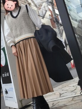 「UNISA（ユニサ）のアイテム」を使った、satokiさん（レディース・158cm）の冬コーディネート