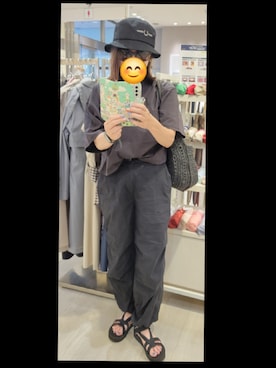 「FRED PERRY（フレッドペリー）のアイテム（帽子）」を使った、satokiさん（レディース・158cm）の夏コーディネート