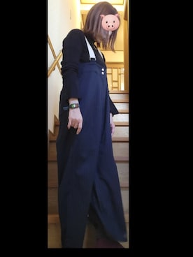 「fredy emue（フレディエミュ）のアイテム（オールインワン・サロペット）」を使った、satokiさん（レディース・158cm）の冬コーディネート
