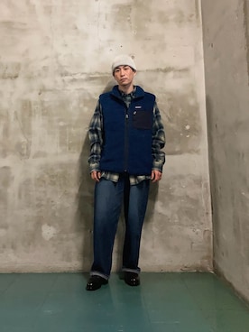 「アイテム（ベスト）」を使った、yuukishibataさん（メンズ・165cm）の秋コーディネート