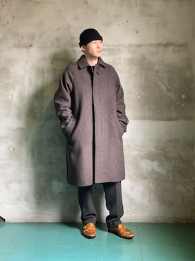 「アイテム（ステンカラーコート）」を使った、yuukishibataさん（メンズ・165cm・20代）の秋コーディネート