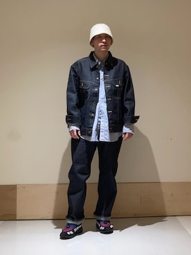「Lee（リー）のアイテム」を使った、yuukishibataさん（メンズ・165cm）の冬コーディネート