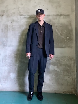 「アイテム（スーツパンツ）」を使った、yuukishibataさん（メンズ・165cm）の秋コーディネート