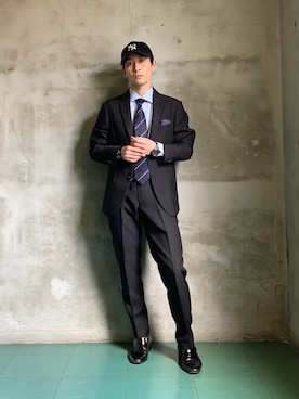 「アイテム（スーツパンツ）」を使った、yuukishibataさん（メンズ・165cm）の秋コーディネート