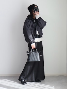 「アイテム（ブルゾン）」を使った、ゆ ず も も .さん（レディース・160cm）の冬コーディネート