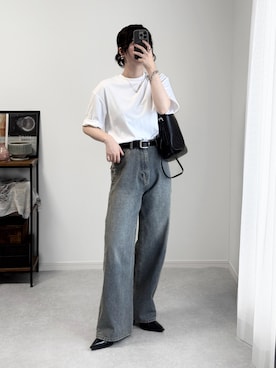 「アイテム（パンプス）」を使った、ゆ ず も も .さん（レディース・160cm）の夏コーディネート