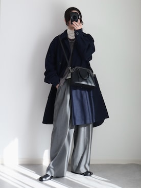 「アイテム（ピーコート）」を使った、ゆ ず も も .さん（レディース・160cm）の冬コーディネート