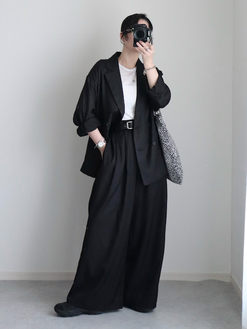 セール】タックワイドストレートスラックスパンツ【セットアップ対応