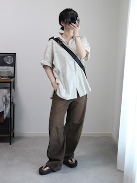 「アイテム（シャツ/ブラウス）」を使った、ゆ ず も も .さん（レディース・160cm）の夏コーディネート