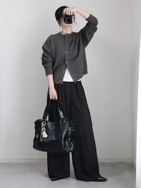 「アイテム（ボストンバッグ）」を使った、ゆ ず も も .さん（レディース・160cm）の秋コーディネート
