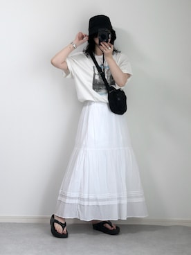 「CENE（セネ）のアイテム」を使った、ゆ ず も も .さん（レディース・160cm）の夏コーディネート