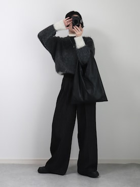 「アイテム（スラックス）」を使った、ゆ ず も も .さん（レディース・160cm）の秋コーディネート