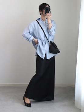 「アイテム（バレエシューズ）」を使った、ゆ ず も も .さん（レディース・160cm）の秋コーディネート