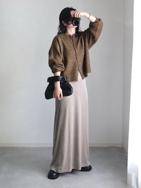 「アイテム（カーディガン/ボレロ）」を使った、ゆ ず も も .さん（レディース・160cm）の秋コーディネート