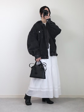 「アイテム（リング）」を使った、ゆ ず も も .さん（レディース・160cm）の春コーディネート