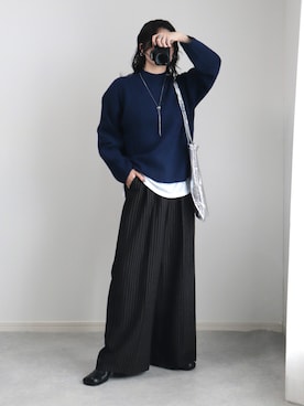 「アイテム（クラッチバッグ）」を使った、ゆ ず も も .さん（レディース・160cm）の秋コーディネート