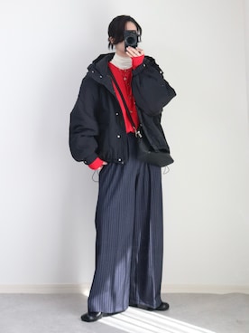 「アイテム（ブルゾン）」を使った、ゆ ず も も .さん（レディース・160cm）の秋コーディネート