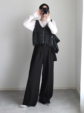 「アイテム（リング）」を使った、ゆ ず も も .さん（レディース・160cm）の秋コーディネート