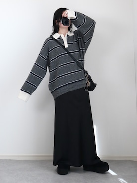 ゆ ず も も .さん（レディース・160cm）の冬コーディネート