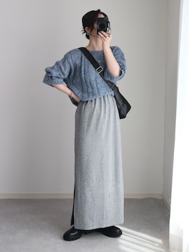「アイテム（スカート）」を使った、ゆ ず も も .さん（レディース・160cm）の秋コーディネート