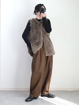 「アイテム（ローファー）」を使った、ゆ ず も も .さん（レディース・160cm）の秋コーディネート