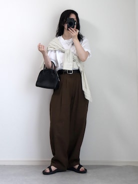 「NOGLE（ノグル）のアイテム（パンツ）」を使った、ゆ ず も も .さん（レディース・160cm）の夏コーディネート