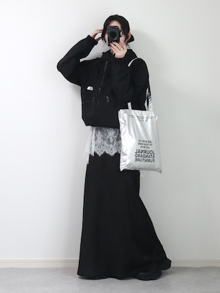 「AS KNOW AS plus(アズノゥアズプラス)の厚底スニーカーソール コインローファー(ローファー)」を使った、ゆ ず も も .さん(レディース・160cm)の春コーディネート