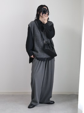 「アイテム（ベスト）」を使った、ゆ ず も も .さん（レディース・160cm）の秋コーディネート