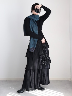 「アイテム（リング）」を使った、ゆ ず も も .さん（レディース・160cm）の秋コーディネート