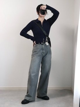 「厚底シューズ」｜ゆ ず も も .さん（レディース・160cm）の秋コーディネート