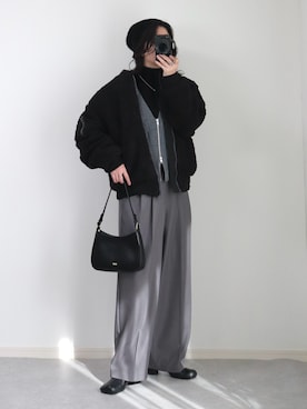 「アイテム（ベスト）」を使った、ゆ ず も も .さん（レディース・160cm）の冬コーディネート