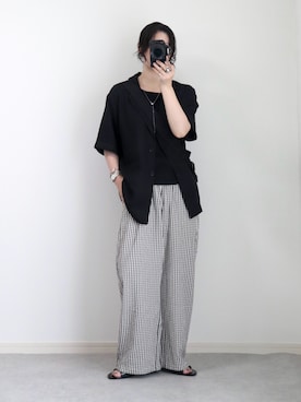 「ear PAPILLONNER（イアパピヨネ）のアイテム」を使った、ゆ ず も も .さん（レディース・160cm）の夏コーディネート