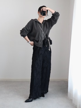 「アイテム（ブレスレット）」を使った、ゆ ず も も .さん（レディース・160cm）の秋コーディネート