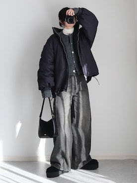 「tiptop（ティップトップ）のアイテム」を使った、ゆ ず も も .さん（レディース・160cm）の冬コーディネート