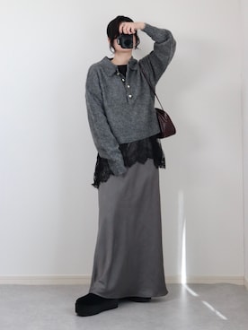 ゆ ず も も .さん（レディース・160cm）の冬コーディネート