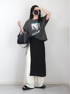 「NIKE（ナイキ）のナイキ エア マックス ココ ウィメンズサンダル / Nike Air Max Koko Women's Sandals CI8798-003 Black（サンダル、ブラック系）」を使った、ゆ ず も も .さん（レディース・160cm）の春コーディネート