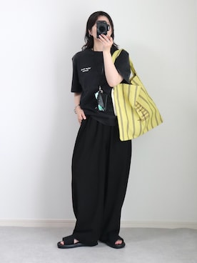 「アイテム（パンツ）」を使った、ゆ ず も も .さん（レディース・160cm）の春コーディネート
