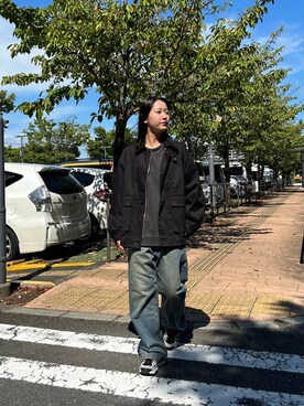 「アイテム（ブルゾン）」を使った、ukkiiiiさん（レディース・165cm・20代）の夏コーディネート