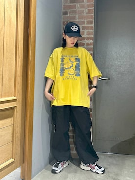 「RAGEBLUE（レイジブルー）のアイテム（キャップ）」を使った、ukkiiiiさん（レディース・165cm）の夏コーディネート