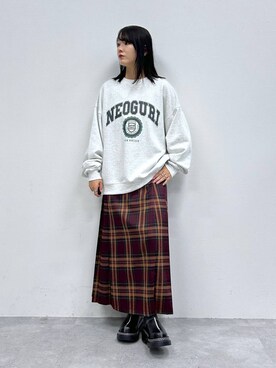 「アイテム（スウェット）」を使った、ukkiiiiさん（レディース・165cm・20代）の秋コーディネート