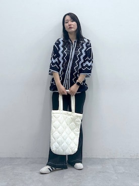 「RAGEBLUE（レイジブルー）のアイテム（スニーカー）」を使った、ukkiiiiさん（レディース・165cm）の春コーディネート