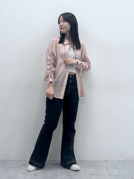 「RAGEBLUE（レイジブルー）のアイテム（スニーカー）」を使った、ukkiiiiさん（レディース・165cm）の春コーディネート