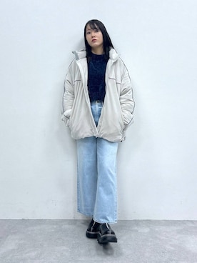 「アイテム（ダウンジャケット/コート）」を使った、ukkiiiiさん（レディース・165cm・20代）の秋コーディネート