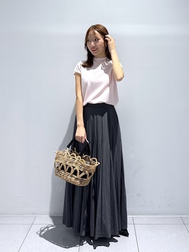 「アイテム（トップス）」を使った、KAZUMIさん（レディース・153cm）の春コーディネート