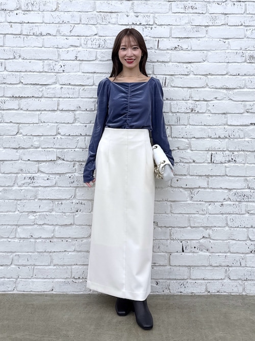 セール】【春まで使える！・デコルテ美人】ベロアスクエアネック